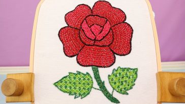 Wow‼️🌺BORDADO DE ROSAS CON PUNTADAS FÁCIL Y RÁPIDA😱👌 #stitching #embroidery #handmade