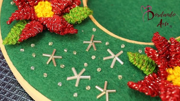 Wow‼️🧑‍🎄BORDADO NAVIDEÑO TRIDIMENSIONAL FÁCIL Y RAPIDO👌🧑‍🎄 #handmade #embroidery #stitching