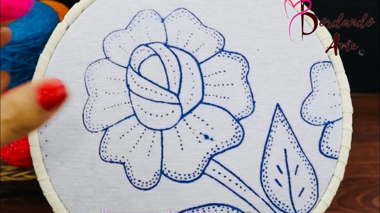 Wow‼️HERMOSA PUNTADA PARA BORDAR ROSAS GRANDES🌺😱FÁCIL Y RAPIDO👌#handmade #embroidery #stitching