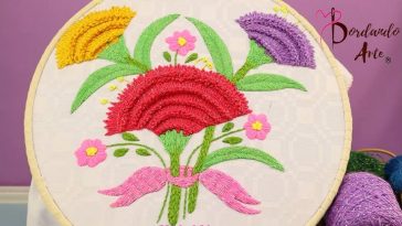 Wow‼️😱PUNTADAS FÁCILES PARA BORDAR FLORES🌸👌FANTASÍA🌸#handmade #embroidery #stitching