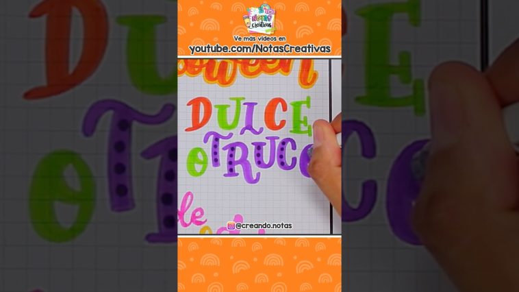 Como escribir DULCE O TRUCO BONITO! #halloween #títulos #portadas #lettering #idea #fyp