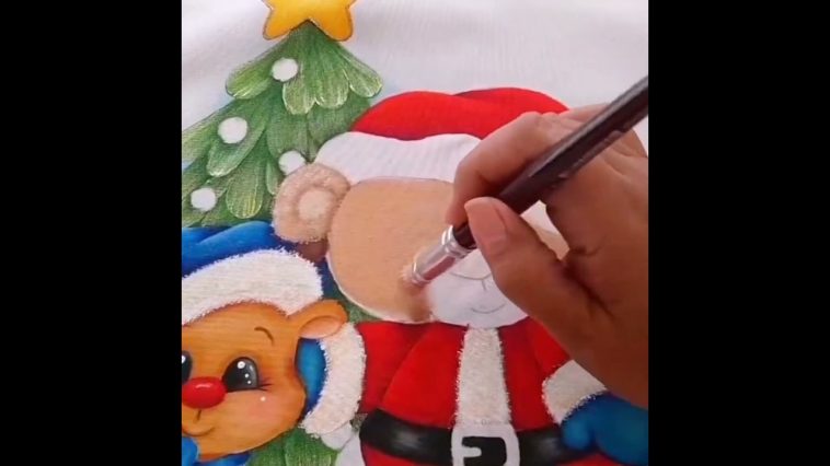 Curso de Pintura Sobre Tela para Navidad #pinturaentela  #pintar