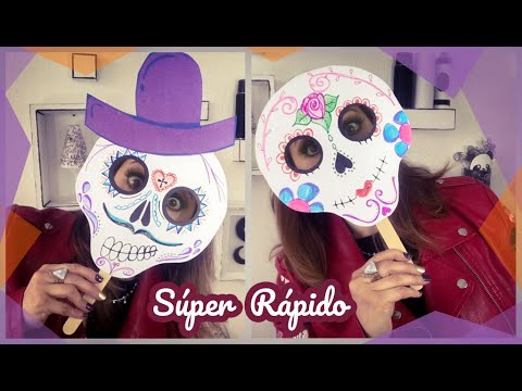 Idea Express 💀Máscaras de Catrina y Catrin día de Muertos  Chulads Creativas