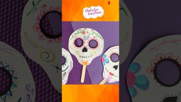 Máscaras de catrina hecha con cartulinas y colores #ideasdiademuertos #manualidades #halloweendiy