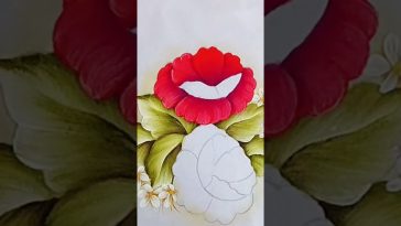 Pintando una Flor Roja