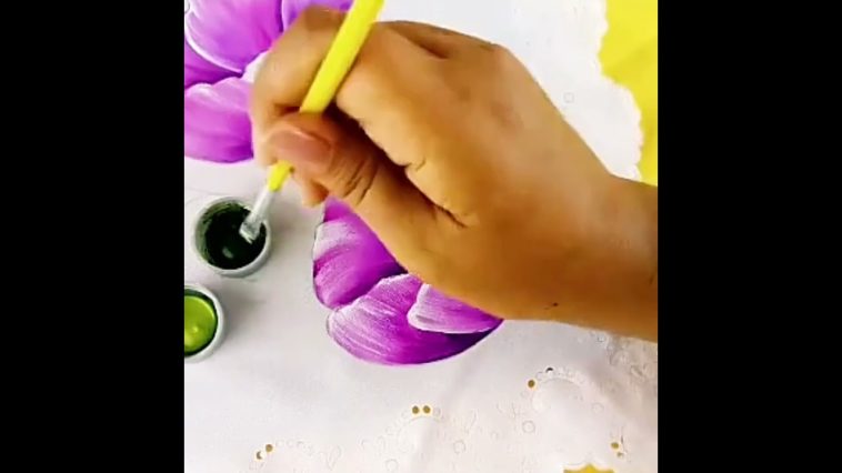 Pintar Flores Sobre Tela #pintar