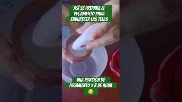 Solución para endurecer o engomar las telas #reutilizar