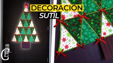 TRANSFORMA TUS RETAZOS en un MÁGICO ÁRBOL DE NAVIDAD de Pared DIY Fácil, rápido, económico y útil.