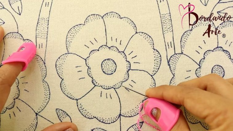 Wow😱🌸BORDADO FÁCIL PARA FLORES🌸PUNTADAS HERMOSAS👌 #embroidery #stitching #handmade