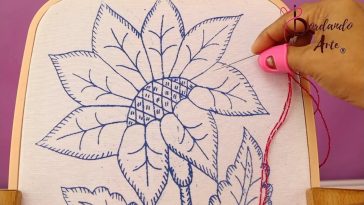 Wow‼️FÁCIL PUNTADA PARA BORDAR FLORES GRANDES🌸👌#embroidery #handmade #stitching