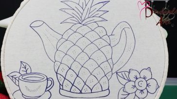 Wow‼️🍍INCREÍBLE PUNTADA PARA BORDAR FRUTAS GRANDES😱🍍PIÑA BORDADA #handmade #embroidery #stitching