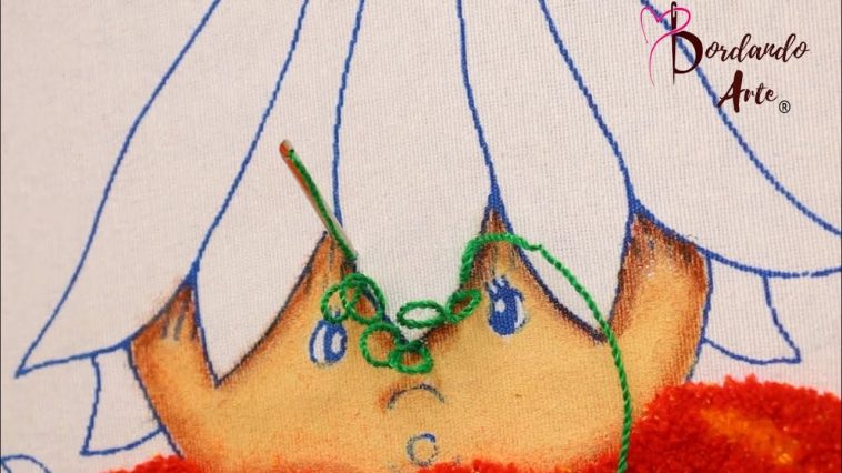 Wow🧶¡es muy fácil! BORDE CON AGUJA MÁGICA👌EFECTO AFELPADO😱 #embroidery #punchneedle #stitching