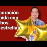 decoración rápida con globos de estrella / navidad