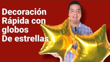 decoración rápida con globos de estrella / navidad