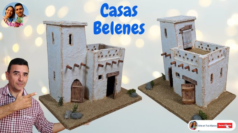 🔴Cómo Hacer CASAS Para BELENES, PESEBRES En Cartón, Nuevos Diseños Con Arte en Tus Manos