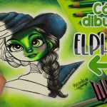 Cómo dibujar a ELPHABA de WICKED estilo PRINCESA DE DISNEY - #wicked #elphaba #disney #dibujo #idea