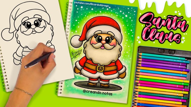 Cómo dibujar a SANTA CLAUS paso a paso! #navidad #santaclaus #christmas #dibujo #idea #santa