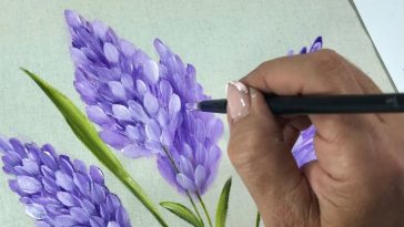 Como pintar Lavanda fácil / Pintura acrílica