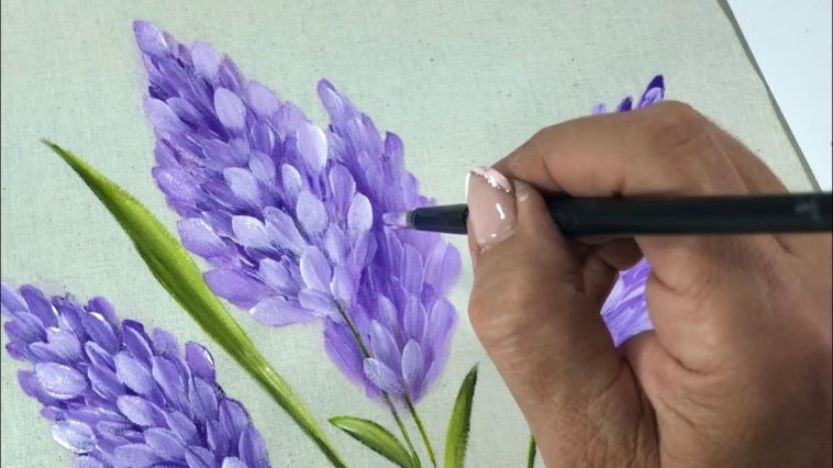 Como pintar Lavanda fácil / Pintura acrílica