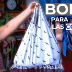 Con una CAMISETA  puedes hacer esta BOLSA PARA LAS COMPRAS REUTILIZABLE fácil y sin máquina de coser