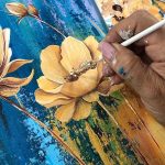 Flores vibrantes pintadas en Acrílico: Técnica Fácil Paso a Paso