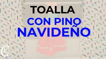 TOALLA COLGANTE NAVIDEÑA con diseño de PINO/Fácil, rápida y hermosa para tu hogar, regalar o vender