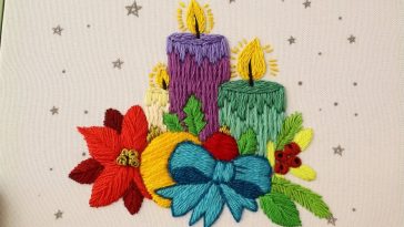 Wow‼️FÁCIL BORDADO NAVIDEÑO🎅😱PUNTADAS PARA PRINCIPIANTES👌 #handmade #embroidery #stitching