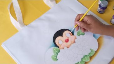 Como Pintar Una Bolsa De Tela / How To Paint A Cloth Bag