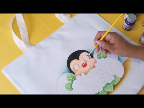 Como Pintar Una Bolsa De Tela / How To Paint A Cloth Bag