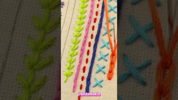 Punto de cadena bordado #embroidery #bordado #bordadoamano #handmade #stitching #embroidery #diy