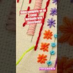 Punto de cordoncillo bordado fácil #embroidery #bordado #handmade #embroideryart #diy