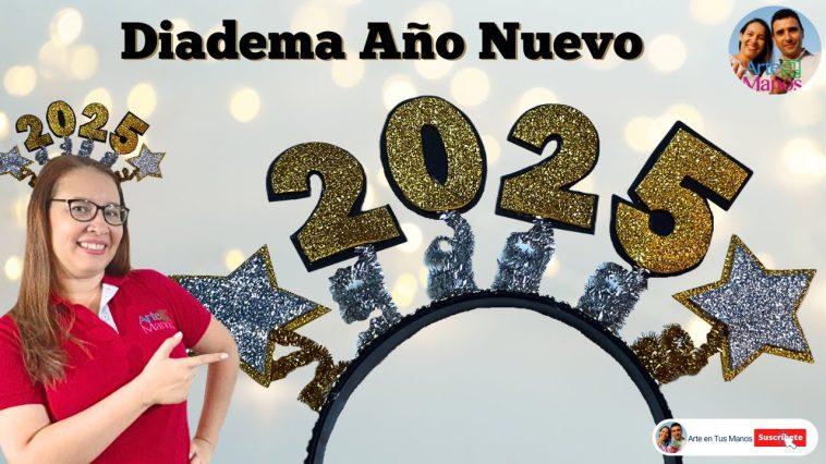 🔴Cómo Hacer DIADEMAS PARA AÑO NUEVO, Fáciles Con Arte en Tus Manos