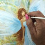 Aprende a pintar un Ángel 👼 Técnica con pintura acrílica 🎨curso paso a paso✨