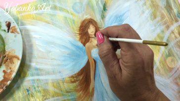 Aprende a pintar un Ángel 👼 Técnica con pintura acrílica 🎨curso paso a paso✨