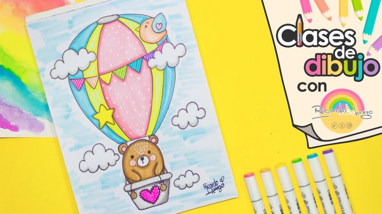 Dibuja un GLOBO AEROSTÁTICO muy KAWAII - CLASES DE DIBUJO CON RICARDO