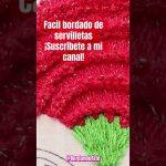 Facil bordado de servilletas #embroidery #manualidades #crochet #handmade #embroideryart