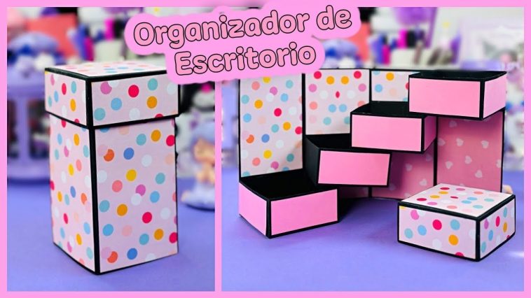 HAZLO TÚ MISMO - ORGANIZADOR DE ESCRITORIO - TORRE DE CAJAS - ARTESANÍA DE PAPEL