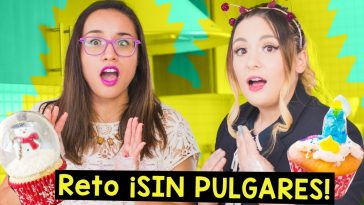 RETO COCINANDO ¡SIN PULGARES! - BOLAS DE NIEVE COMESTIBLES con Raiza Revelles ✄ Craftingeek