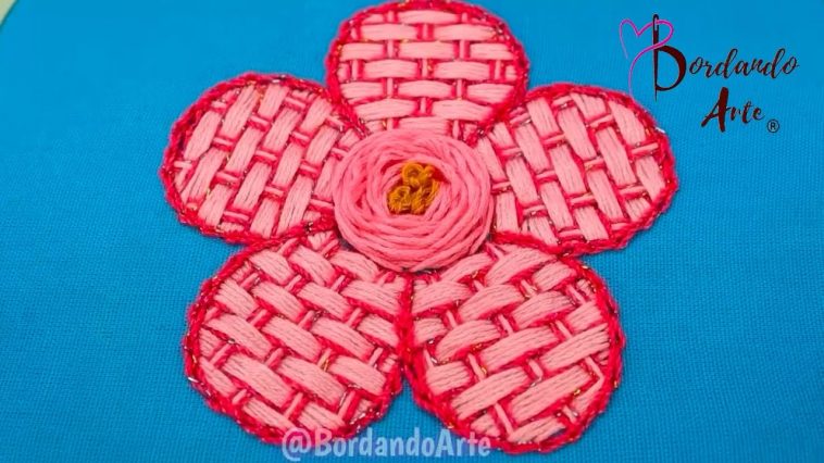 ¡Crea Flores Bordadas con Facilidad!✅🌸Tutorial Paso a Paso Para Principiantes🤩👌#handmade #embroidery