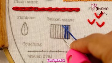 ¡Es muy fácil‼️😱3 PUNTADAS DE BORDADO PARA TU MUESTRARIO✅👌 #handmade #stitching #embroidery